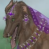 custom by #14138: A bridal look from India for your Borzoi.